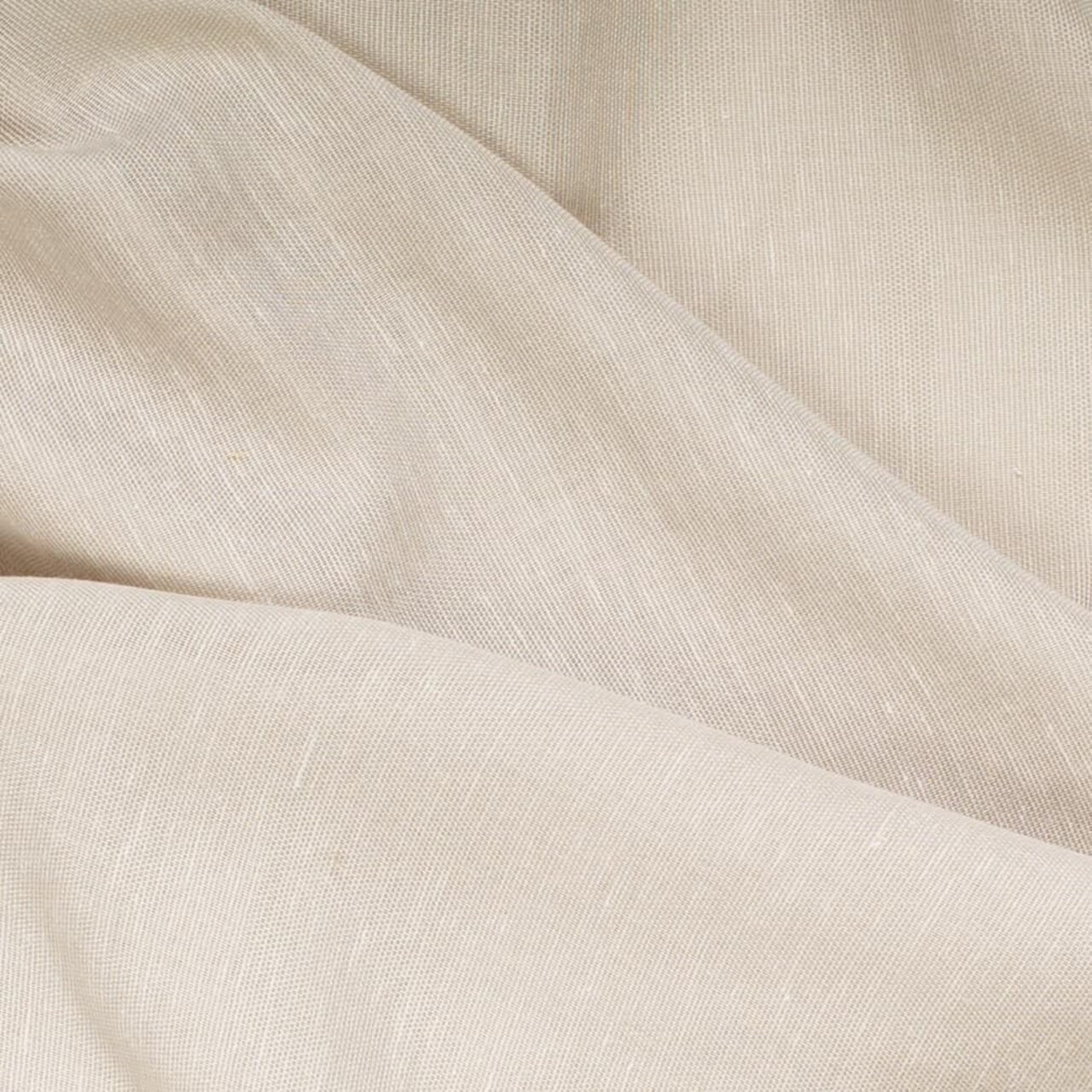 Natural Grey Linen Look Sheer Upholstery Fabric by The Yard - SKU: Nicholas Sand